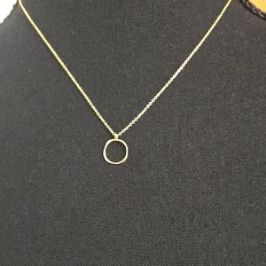 Gorjana Delicate Gold Circle Pendant Necklace